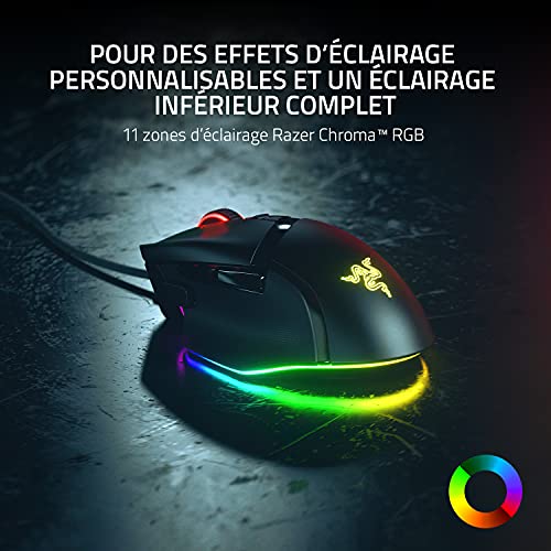 Detalle 2 de Razer Basilisk V3, souris gaming filaire avec 11 boutons et capteur Focus+ 26 000 DPI