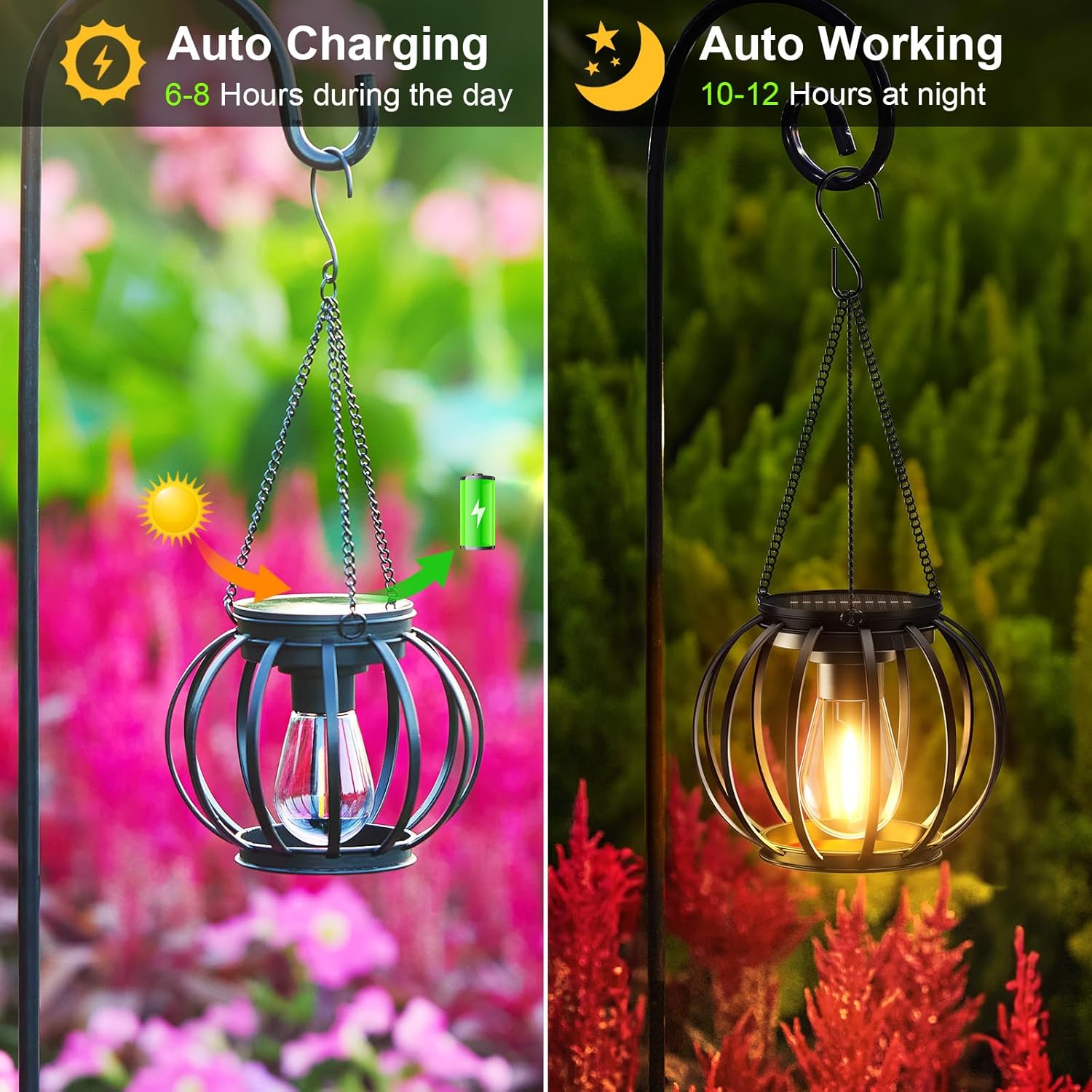 Detalle de BUCASA Solarlampen für außen 2er-Set LED