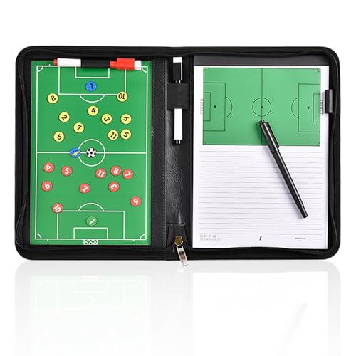Detalle de Miershanwell Fußball-Trainermappe mit 24 Magneten, 3 Stiften und Strategiekarten