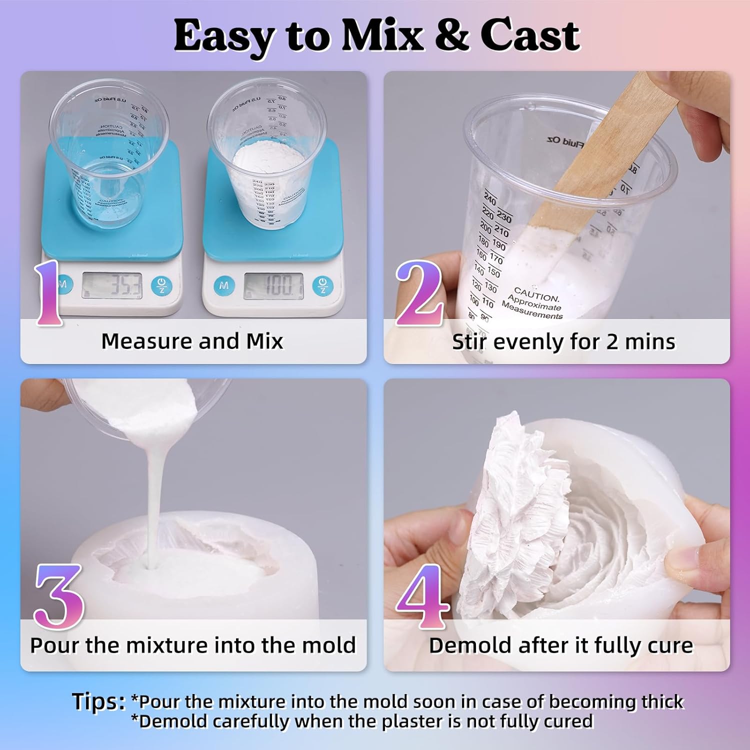 Thumbnail 4 de LET’S RESIN Resin Casting Powders 3000g fast-cured plaster casting powder kit
