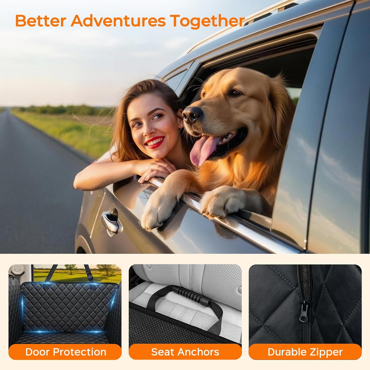 Thumbnail 6 de URPOWER Dog Car Seat Cover 54in