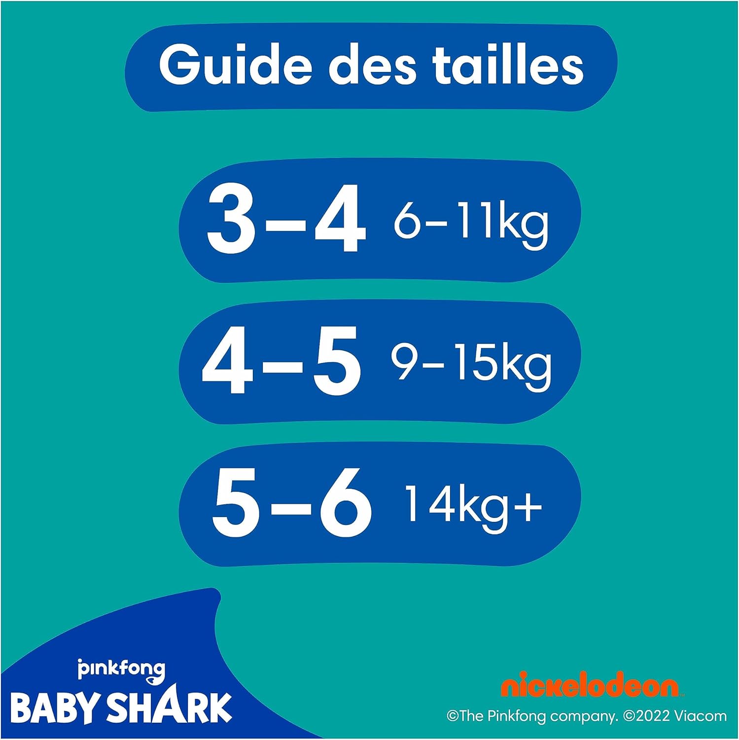 Detalle de Pampers Splashers Taille 4-5 – 11 Couches-Culottes de Bain Jetables 9-15 kg, Baby Shark (Édition Limitée)