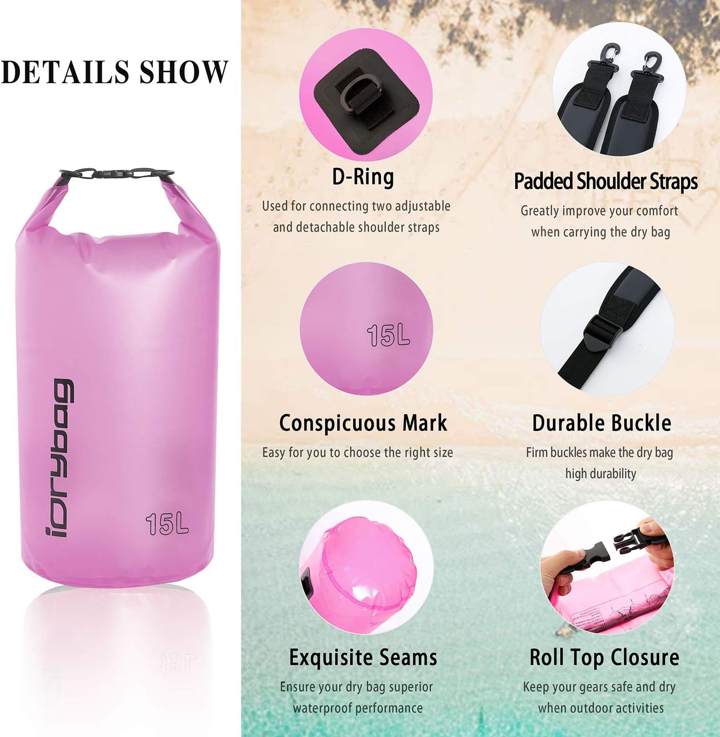 Detalle 2 de IDRYBAG Clear Dry Bag 2L Waterproof