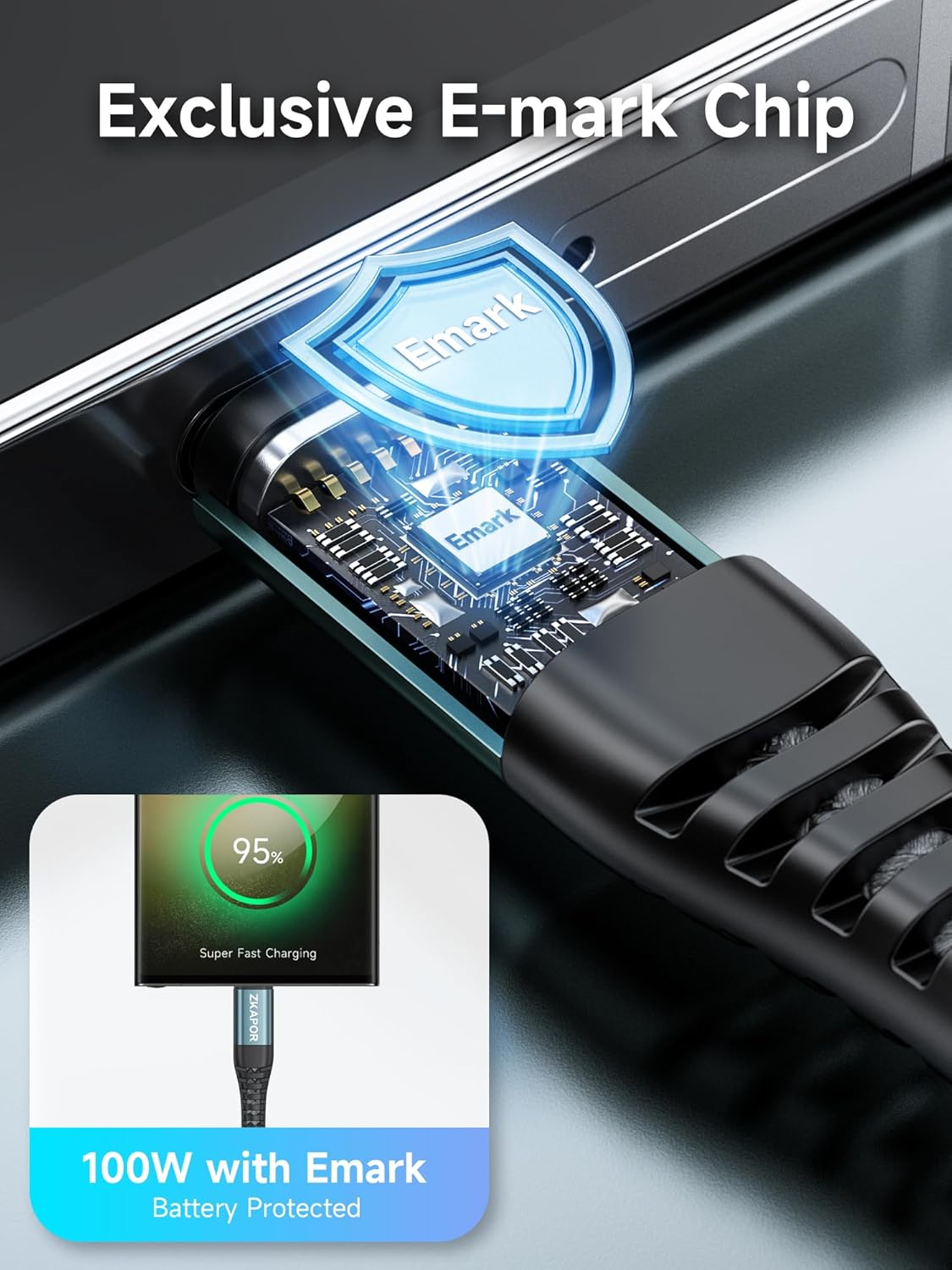 Thumbnail 4 de ZKAPOR USB C Kabel 100W