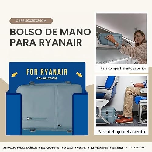 Thumbnail 1 de Xkdoai Mochila 40x30x20 para cabina: seguridad, comodidad y practicidad para viajes cortos