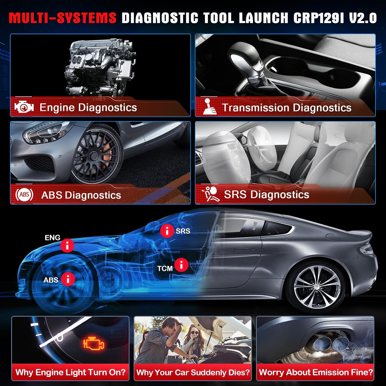 Thumbnail 1 de LAUNCH OBD2 scanner CRP129I V2.0