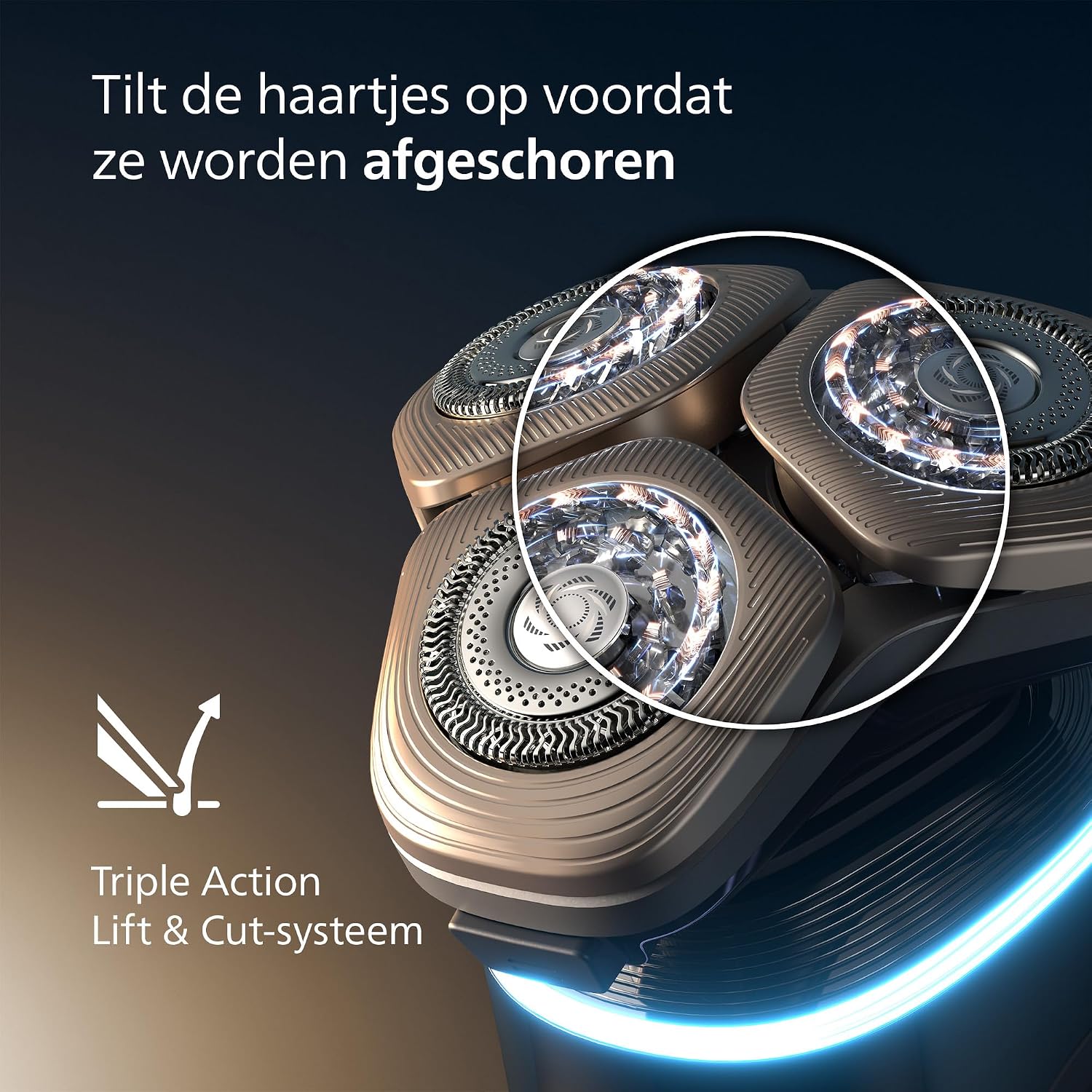 Detalle de Philips i9000 Prestige Ultra XP9405/31 nat- en droogscheerapparaat met 5 standen
