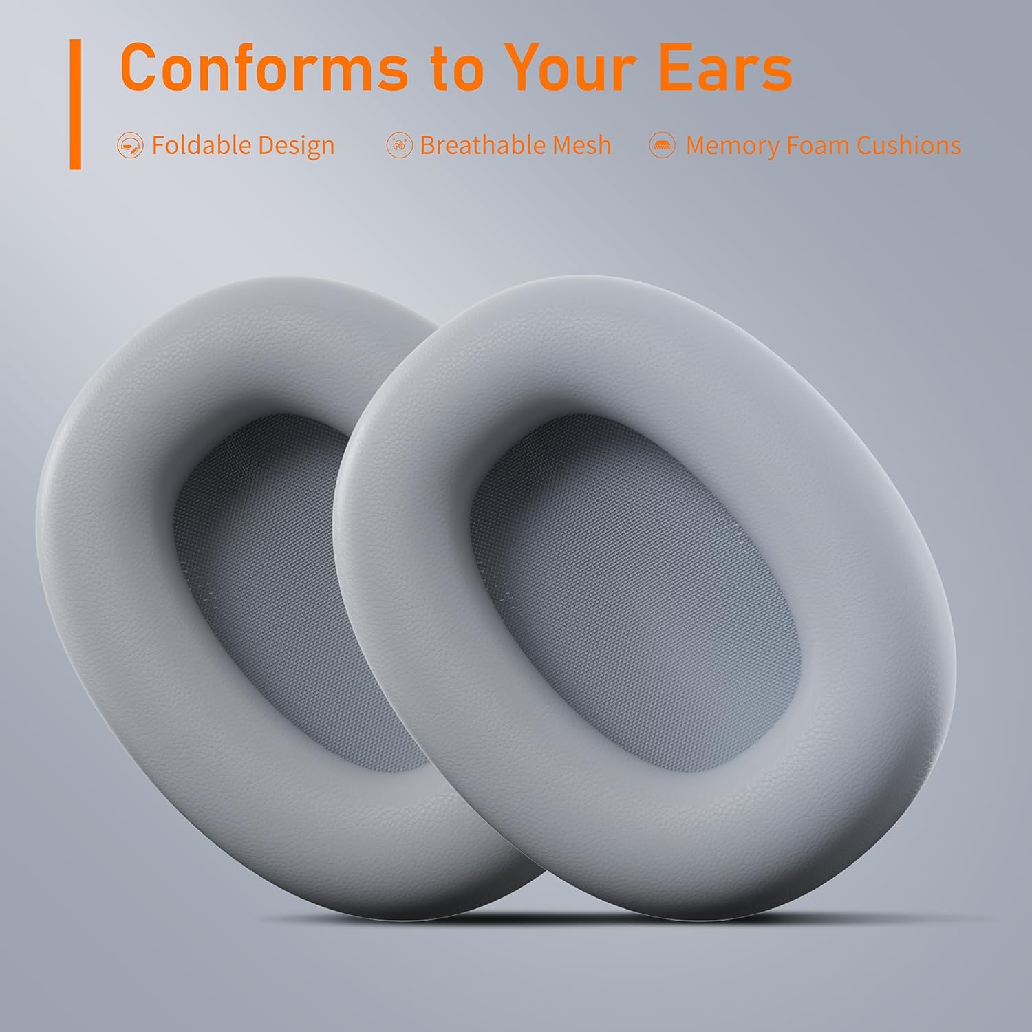Detalle de Rebocico Active Noise Cancelling Headphones with Bluetooth 5.3 (Over-Ear, Grey)