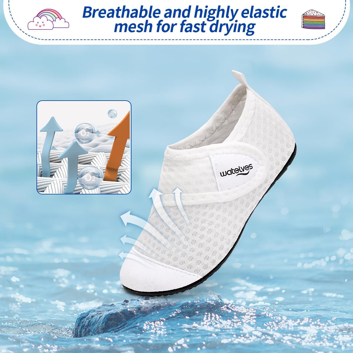 Thumbnail 1 de WateLves Kinder Badeschuhe & Wasserschuhe für Mädchen und Jungen – rutschfeste Schwimmschuhe zum schnellen Trocknen