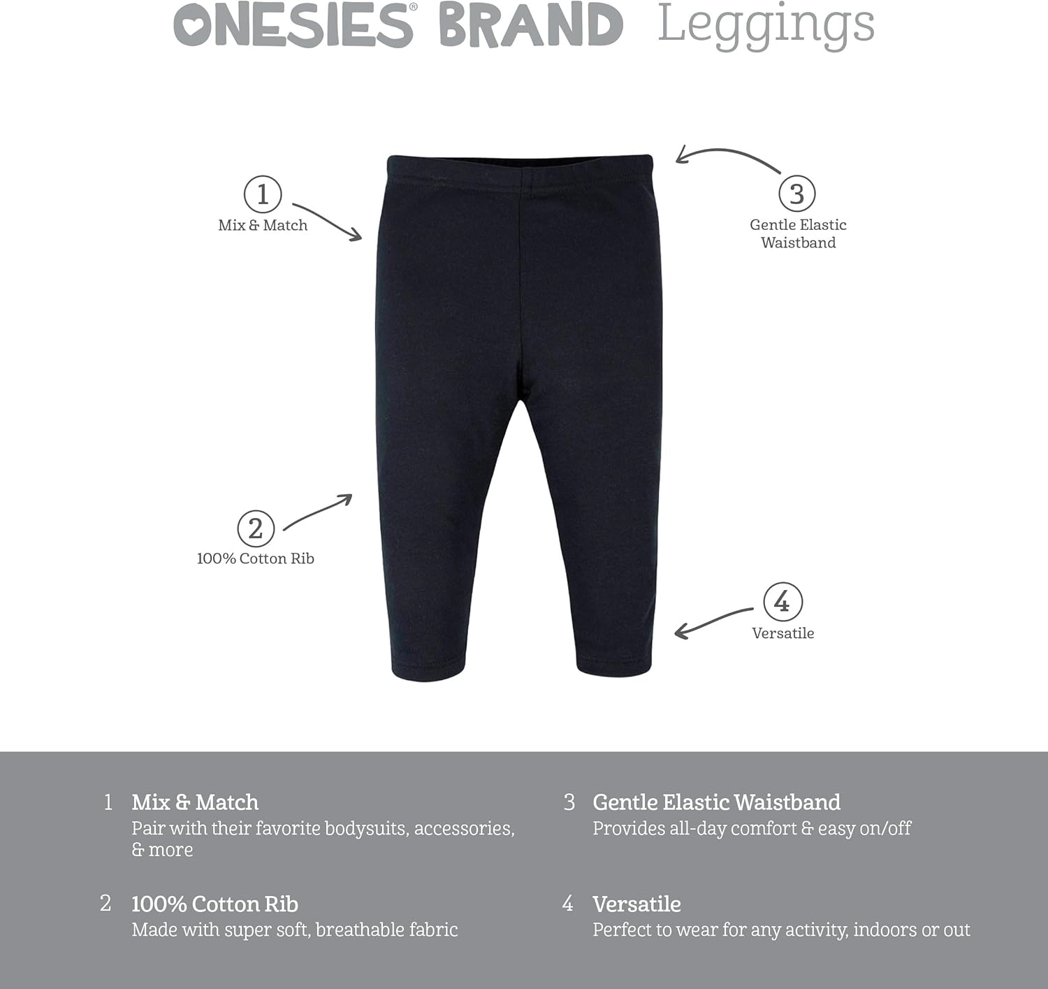 Thumbnail 5 de Onesies Brand Baby 3 Tutine + 3 Pantaloni Completo con Stampa Coniglietto Rosa, 6-9 mesi