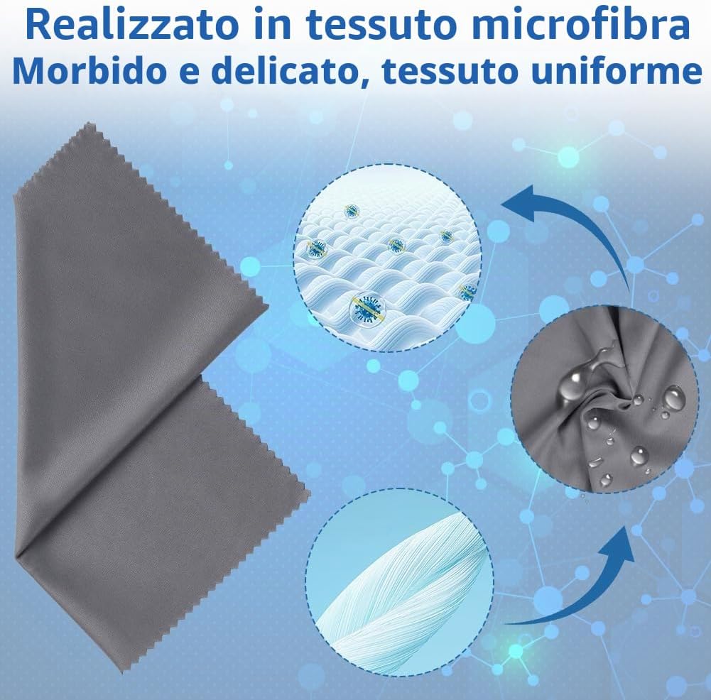 Detalle de ACWOO Panni in microfibra 12 pezzi 20x20 cm: pulizia delicata per occhiali, schermi e dispositivi