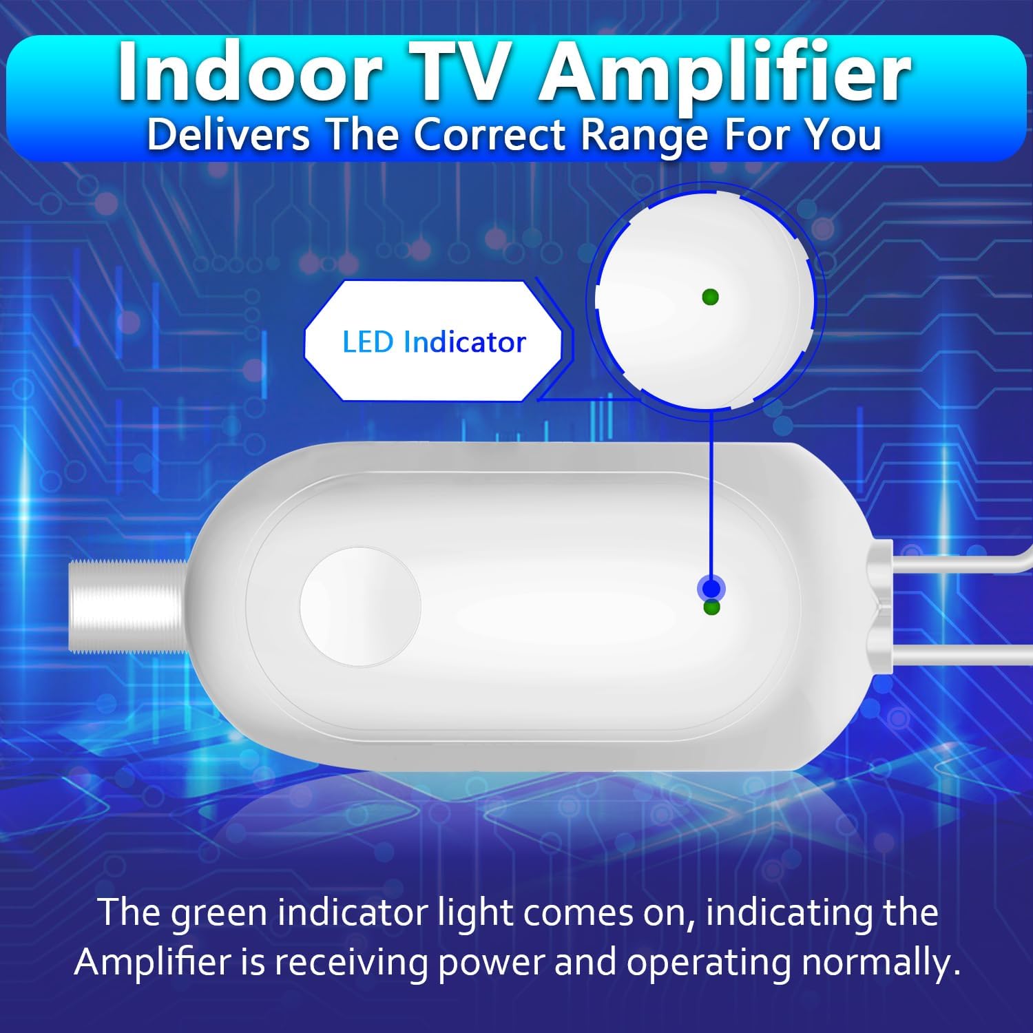 Thumbnail 3 de 2026 TV Aerial Booster Amplifier – High Gain Freeview HD Signal Booster for UK Indoor Aerials (USB Powered, White)