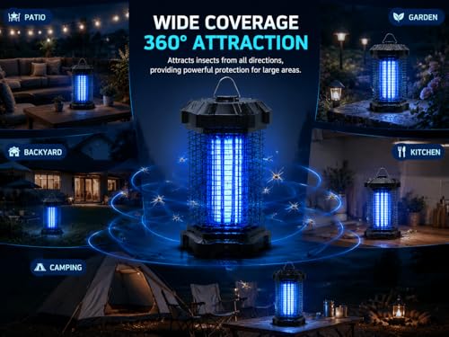 Thumbnail 3 de Jawlark Bug Zapper Outdoor: 4200V Electric Mosquito Zapper with 5ft Cord and IP44 Waterproof Design
