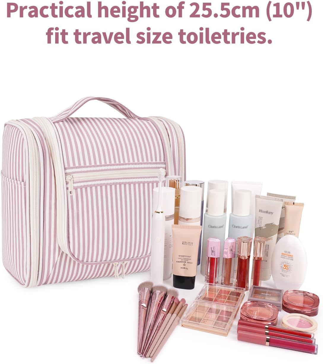 Detalle 2 de Narwey Stripe Travel Large Hanging Toiletry Bag 28cm
