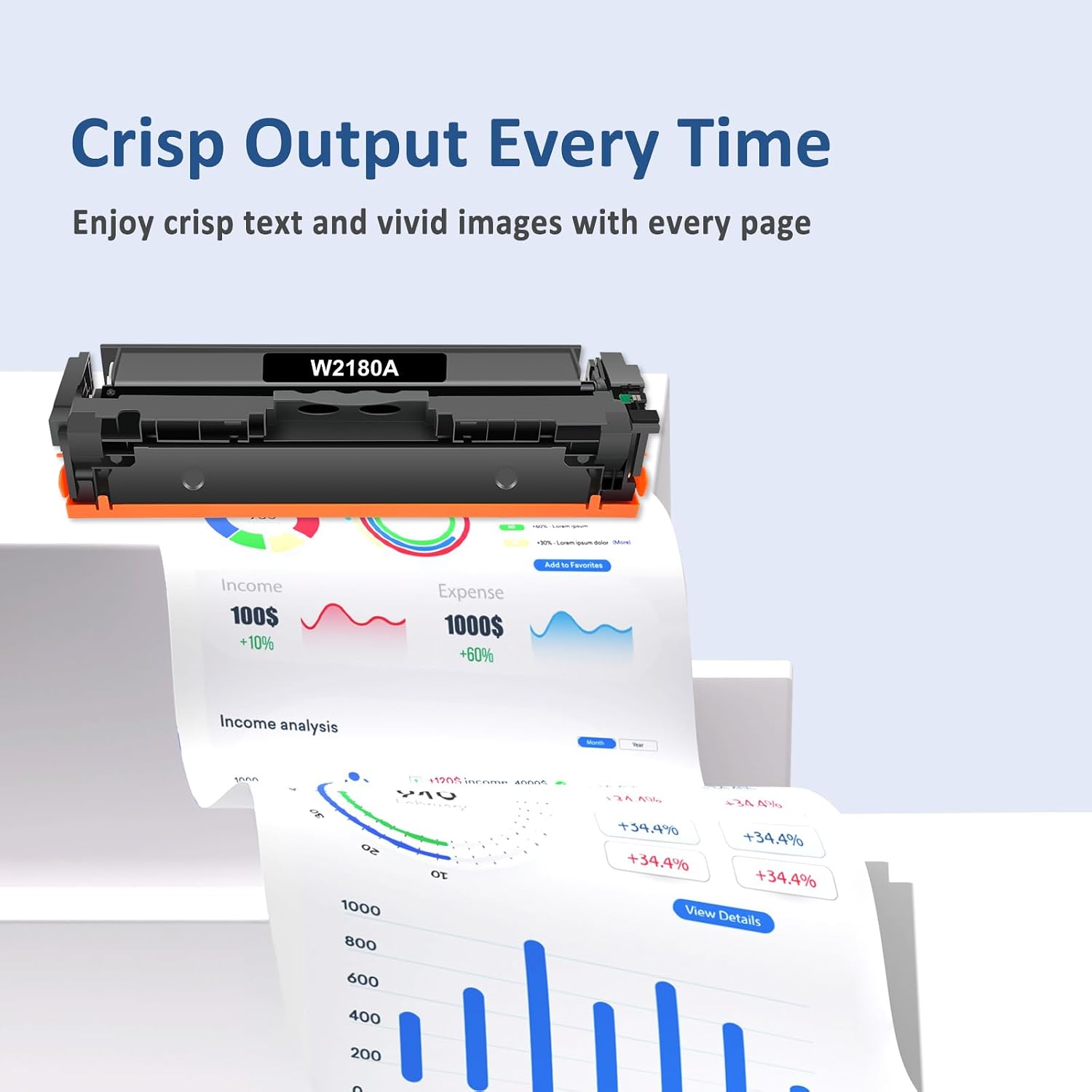 Detalle de 218A Toner Cartridges 4 Pack with Chip for Color Laser Pro 3201/3301 Series