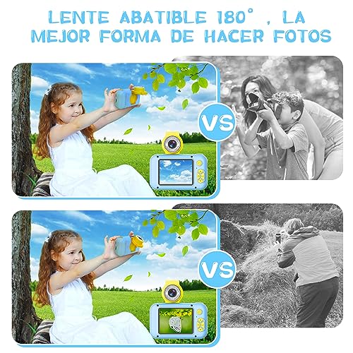 Detalle 2 de ARNSSIEN Cámara de Fotos para Niños con Pantalla IPS 2,4" y Lente 180° | Regalo educativo
