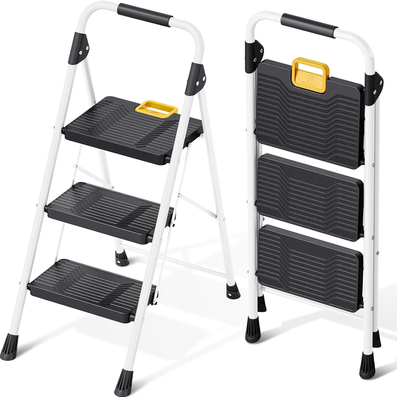 KINGRACK 3 Step Folding Ladder 360kg capacity