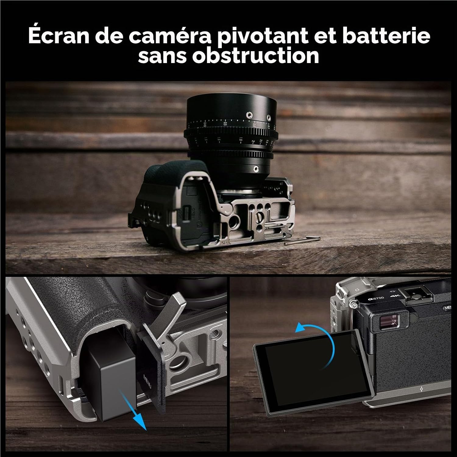 Thumbnail 6 de SMALLRIG Hawklock cage pour Sony A6700