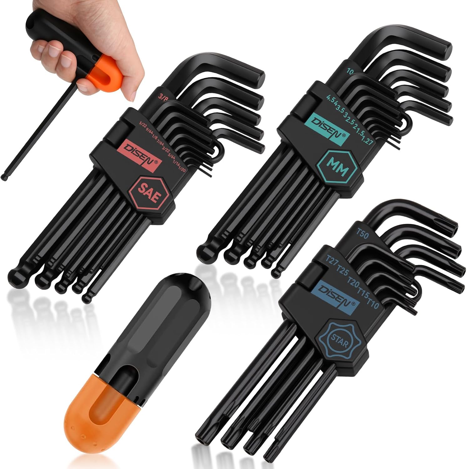 Detalle de DISEN Hex Key Set, 36-Piece