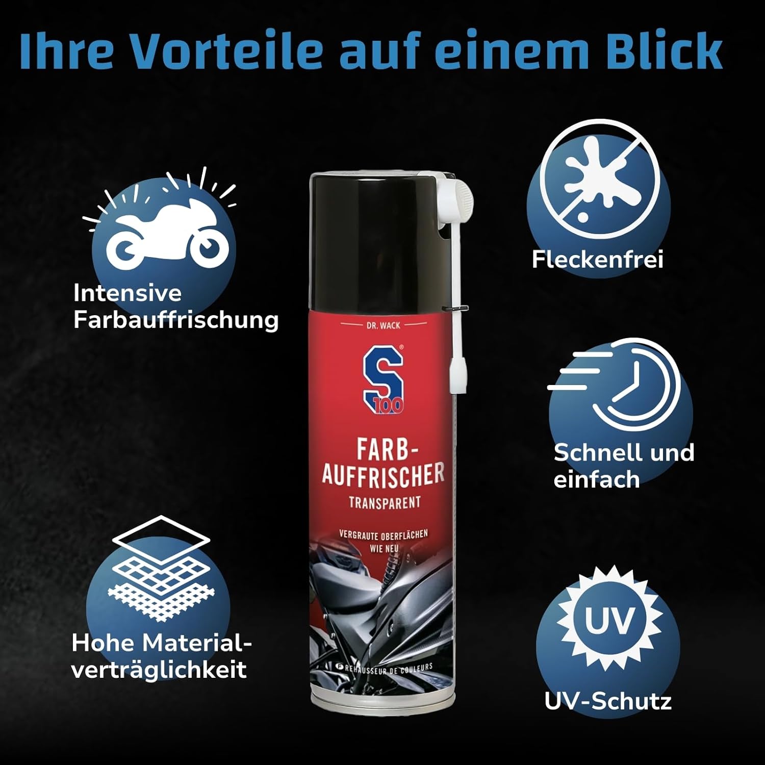 Thumbnail 4 de Dr. Wack S100 Farbauffrischer 300 ml – Farbauffrischung für Motorrad