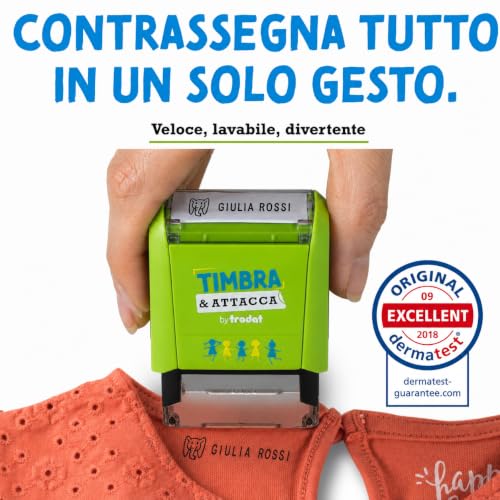 Detalle de Trodat Je marque mes p'tites affaires – Kit tampon à personnaliser soi-même