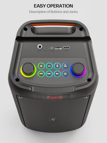 Thumbnail 7 de Macchina karaoke JAPOUCA: altoparlante Bluetooth portatile con 2 microfoni wireless