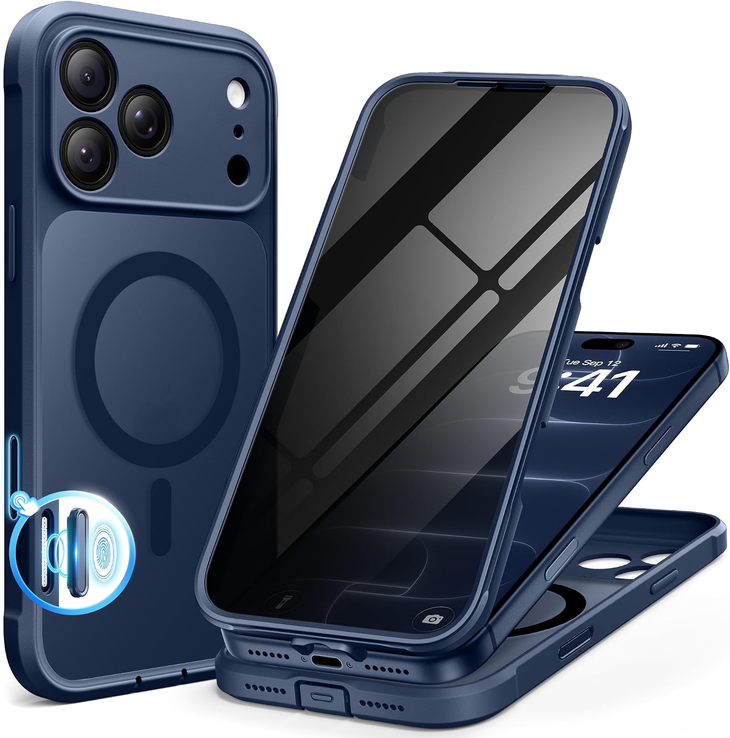 Detalle de BERFY iPhone 17 Pro Max privacy case 6.9"