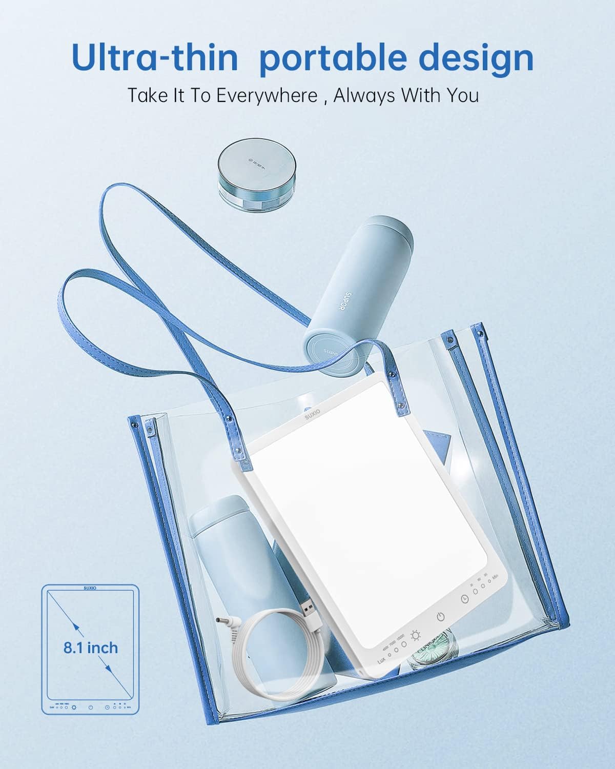 Thumbnail 5 de SUXIO HappyLamp-1 Light Therapy Lamp, 10,000 Lux, 3 Modes & Touch Control