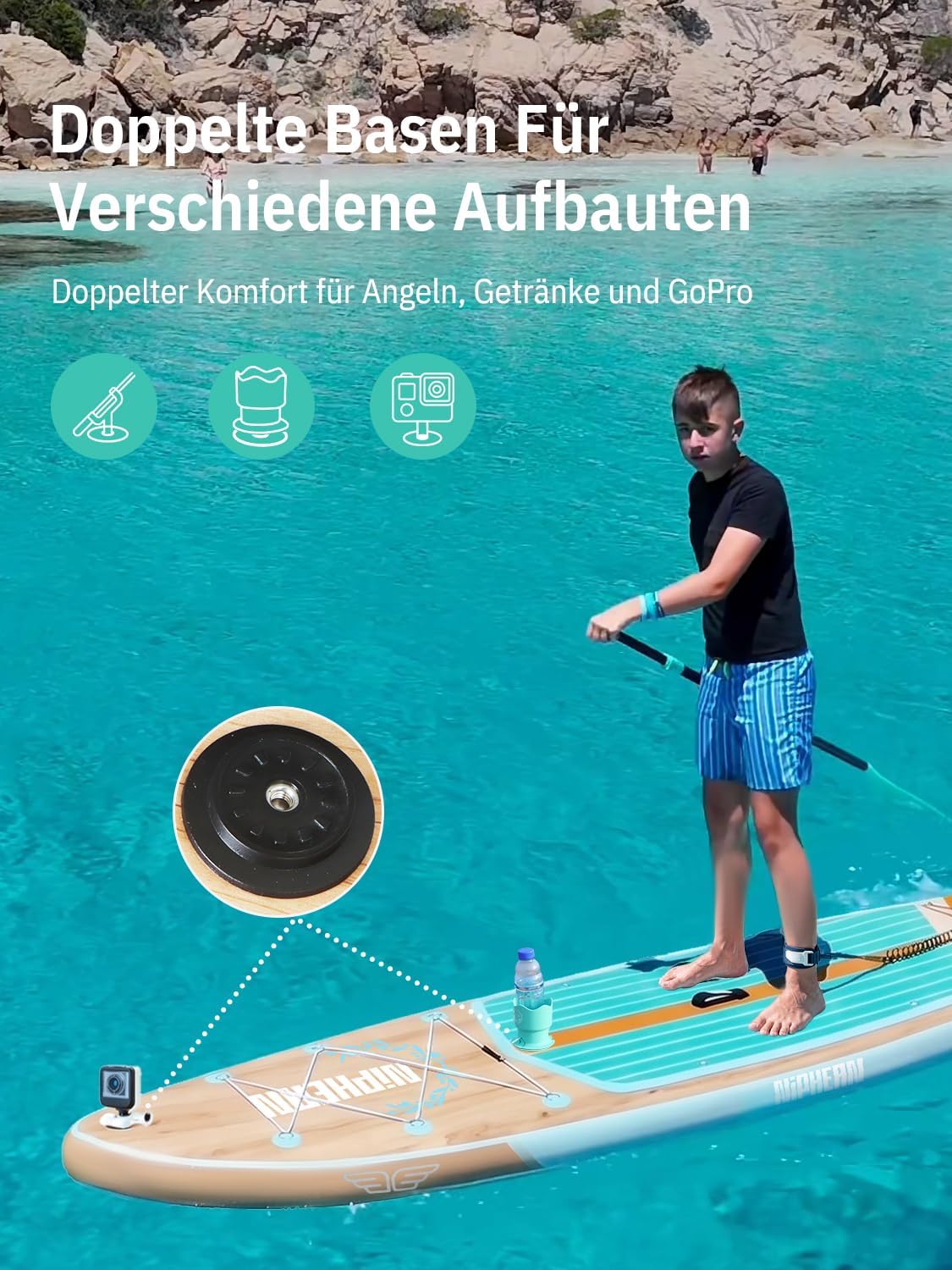 Thumbnail 6 de Niphean (Extra Groß) Stand Up Paddling Board – Großes Familien-SUP mit StabilTrac Finne und umfangreichem Zubehör