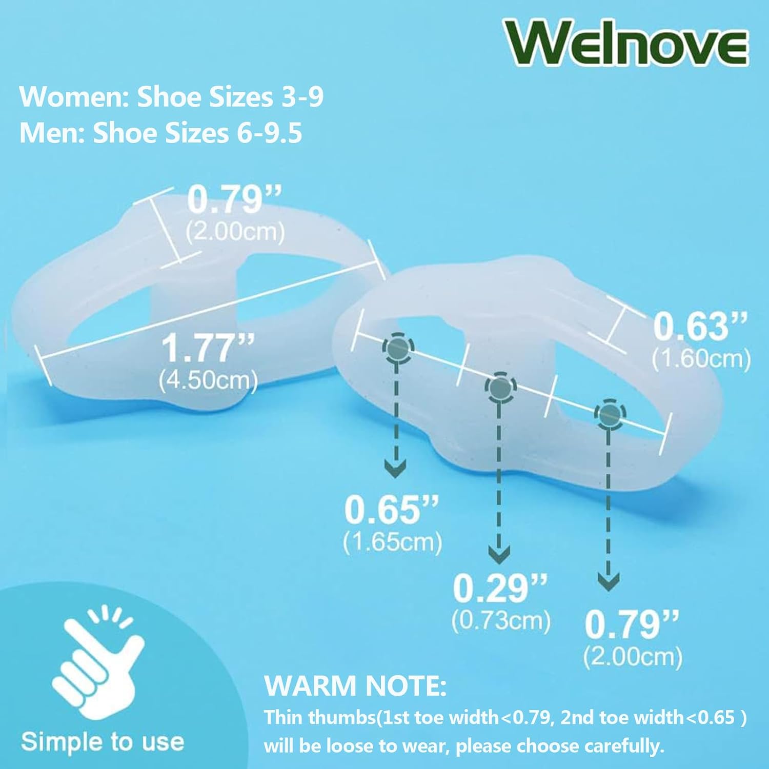 Thumbnail 1 de Welnove Toe Separators, 12-Pack