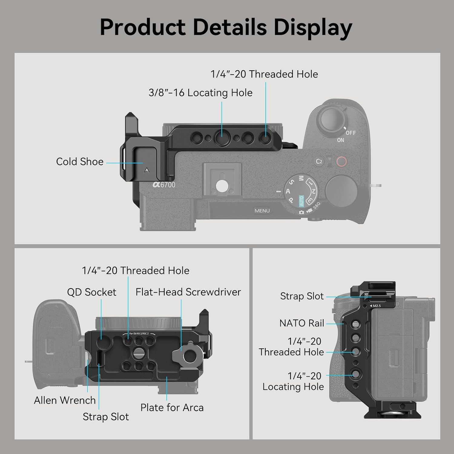 Thumbnail 5 de SMALLRIG Demi-Cage 4337 pour Sony Alpha