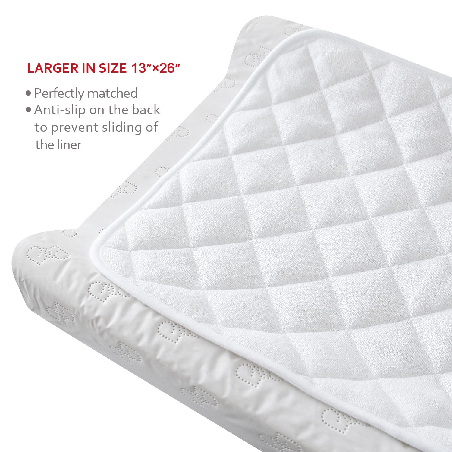 Thumbnail 5 de Moonsea Diaper Changing Pad Liners, 3-Pack, Waterproof Terry, Non-Slip, 13 x 26 in