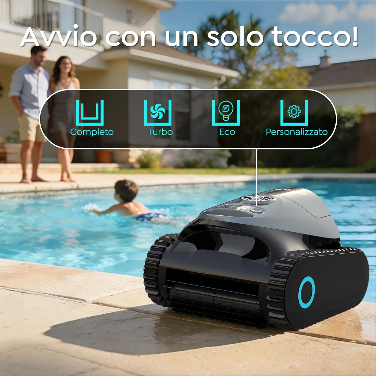 Thumbnail 5 de (2026 Nuovo) Talosbo C1: robot piscina senza fili per pareti e fondo fino a 150 m²