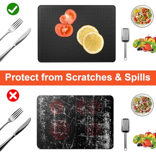 Detalle de QUIIEOSKIA 70.5 x 50.5 cm Silicone Stove Top Cover – Induction Hob Protector Mat