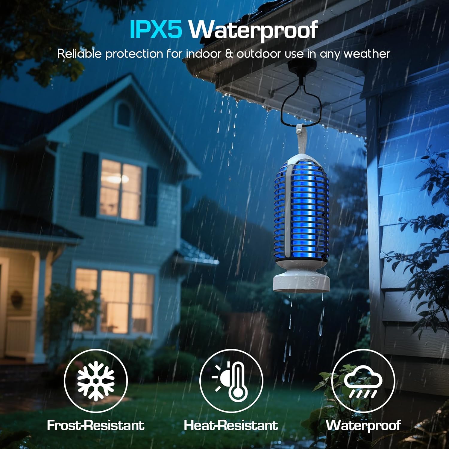 Detalle 2 de Anysun Mata Mosquitos Eléctrico con Luz LED y Resistente al Agua 🦟