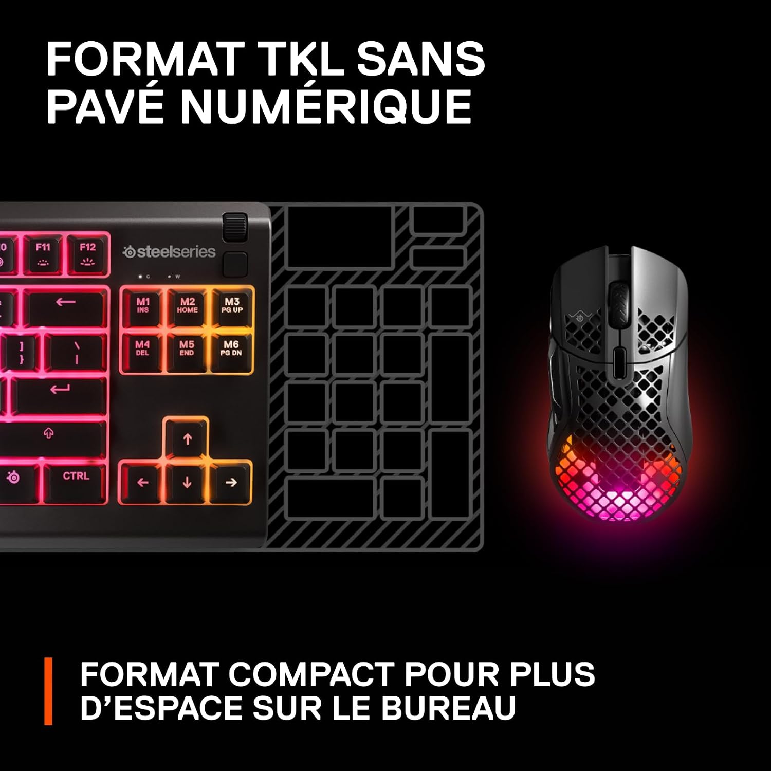 Thumbnail 6 de SteelSeries Apex 3 TKL RVB – Clavier gaming compact AZERTY FR sans pavé