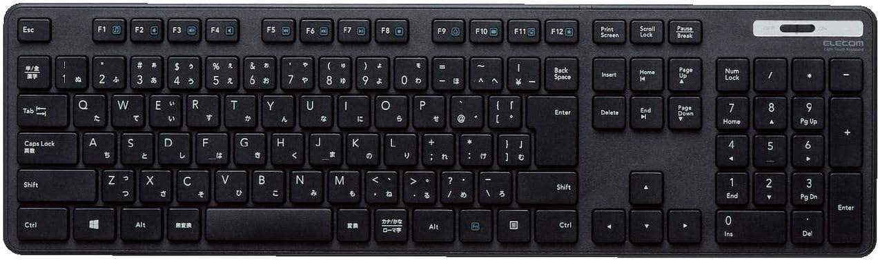 Detalle de エレコム TK-FDM110TXBK 薄型ワイヤレスメンブレンキーボード テンキー付き・ブラック
