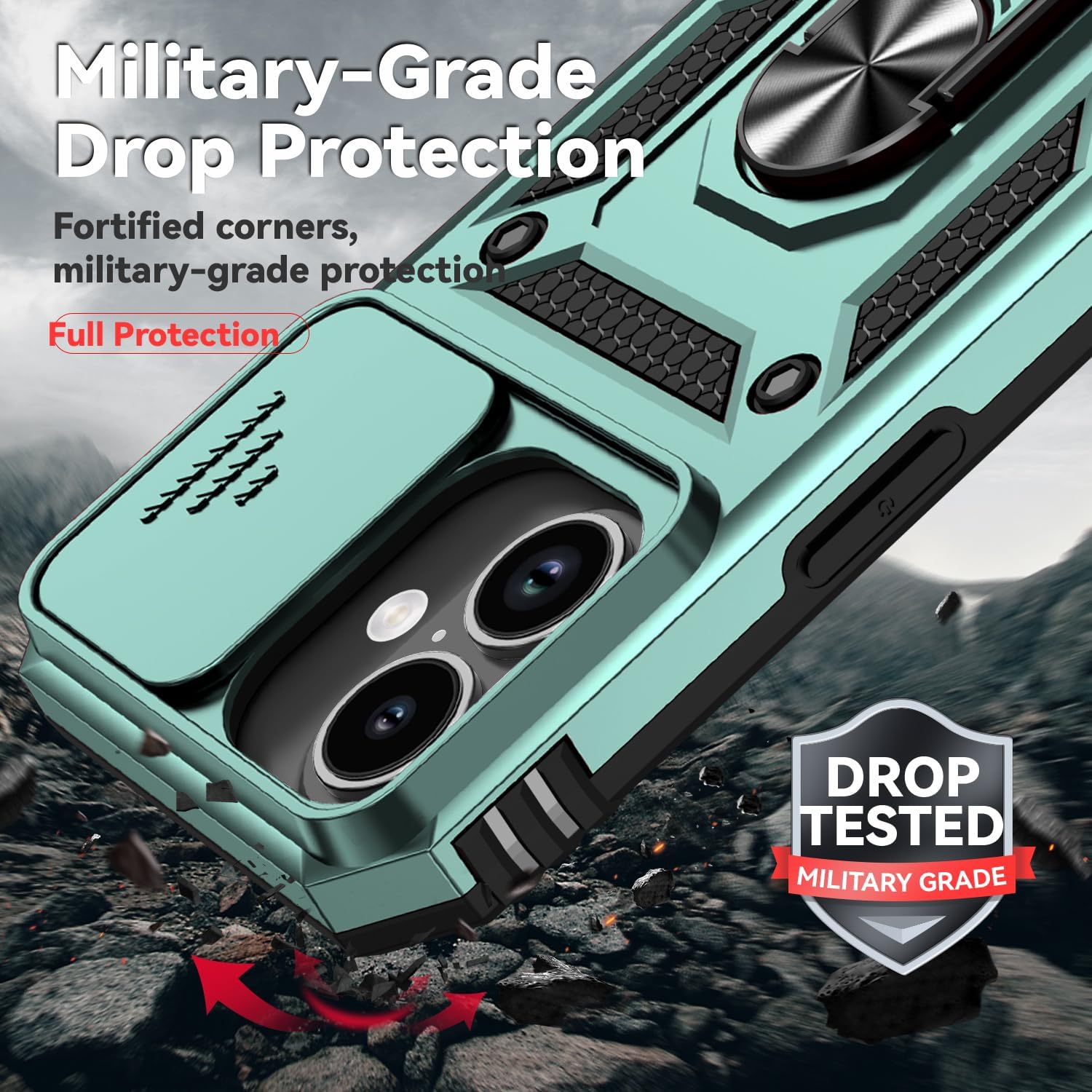 Thumbnail 3 de Hitaoyou for iPhone 17 Case with Camera Cover, Magnetic Back and Kickstand – Military Grade Protection