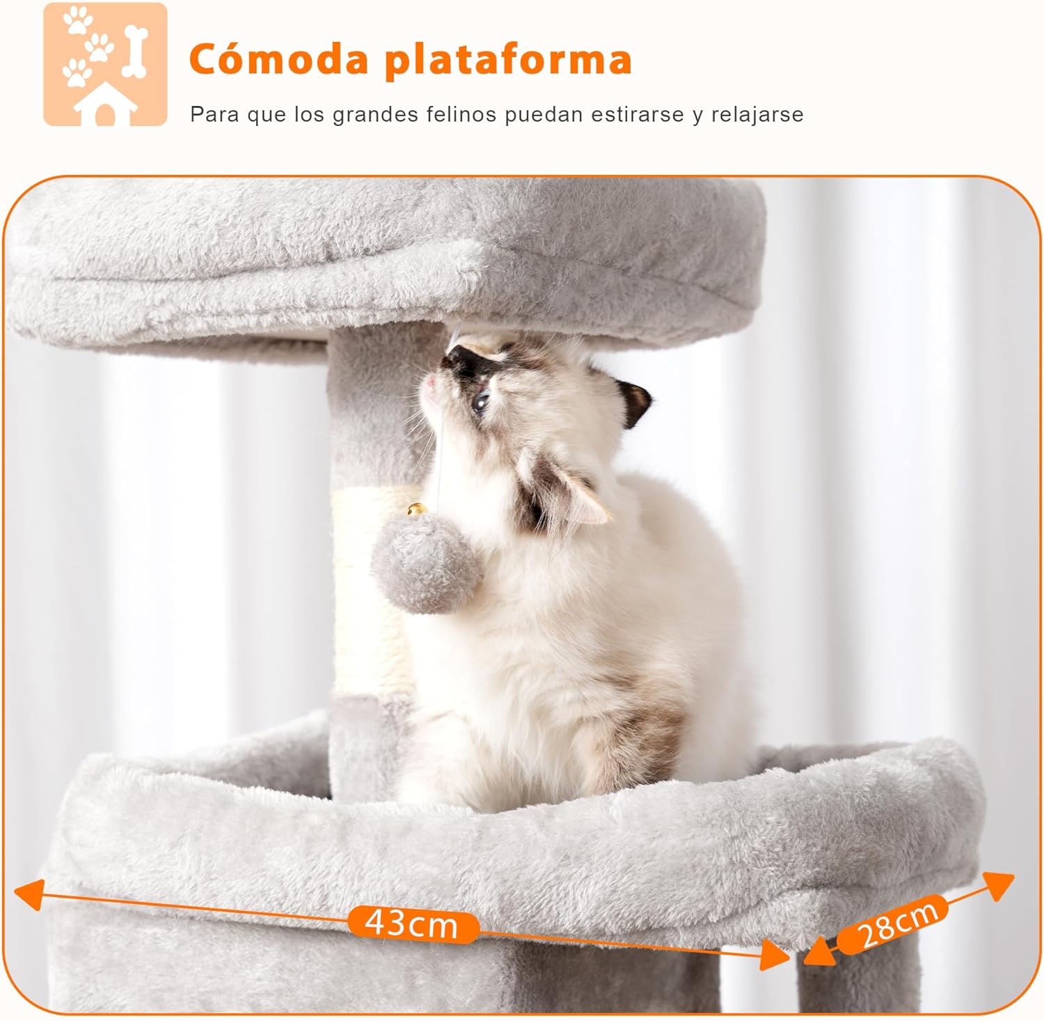 Detalle de Heybly Árbol para Gatos 145 cm