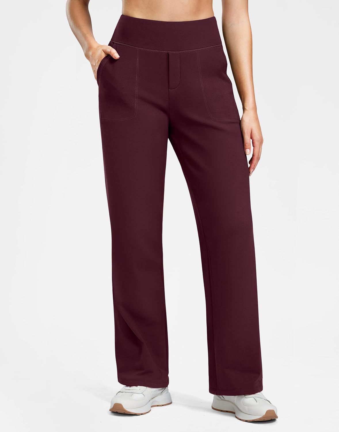 Thumbnail 4 de Soothfeel Fleece-Lined Straight-Leg Yoga Pants, High Waist, Side Pockets