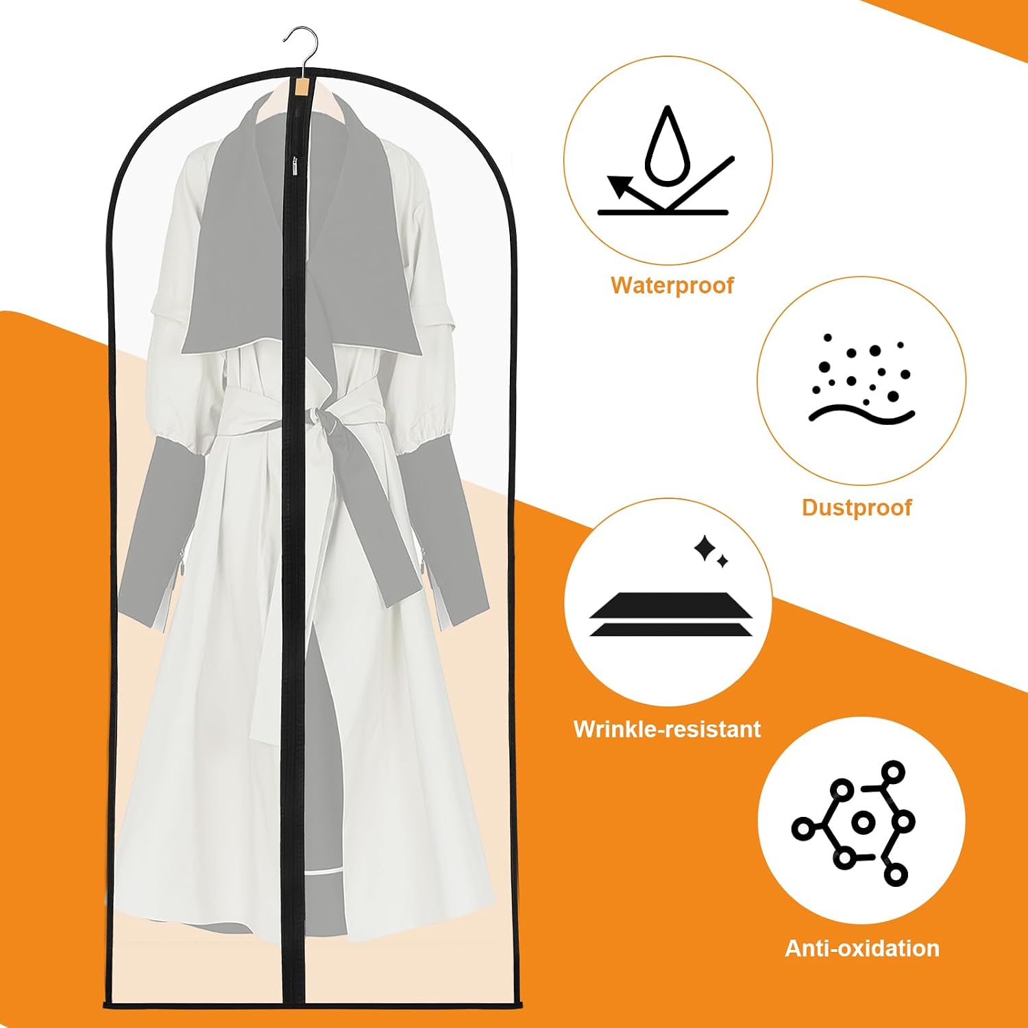 Thumbnail 2 de Dress Bags Covers Long 60x140 cm 6 Pack