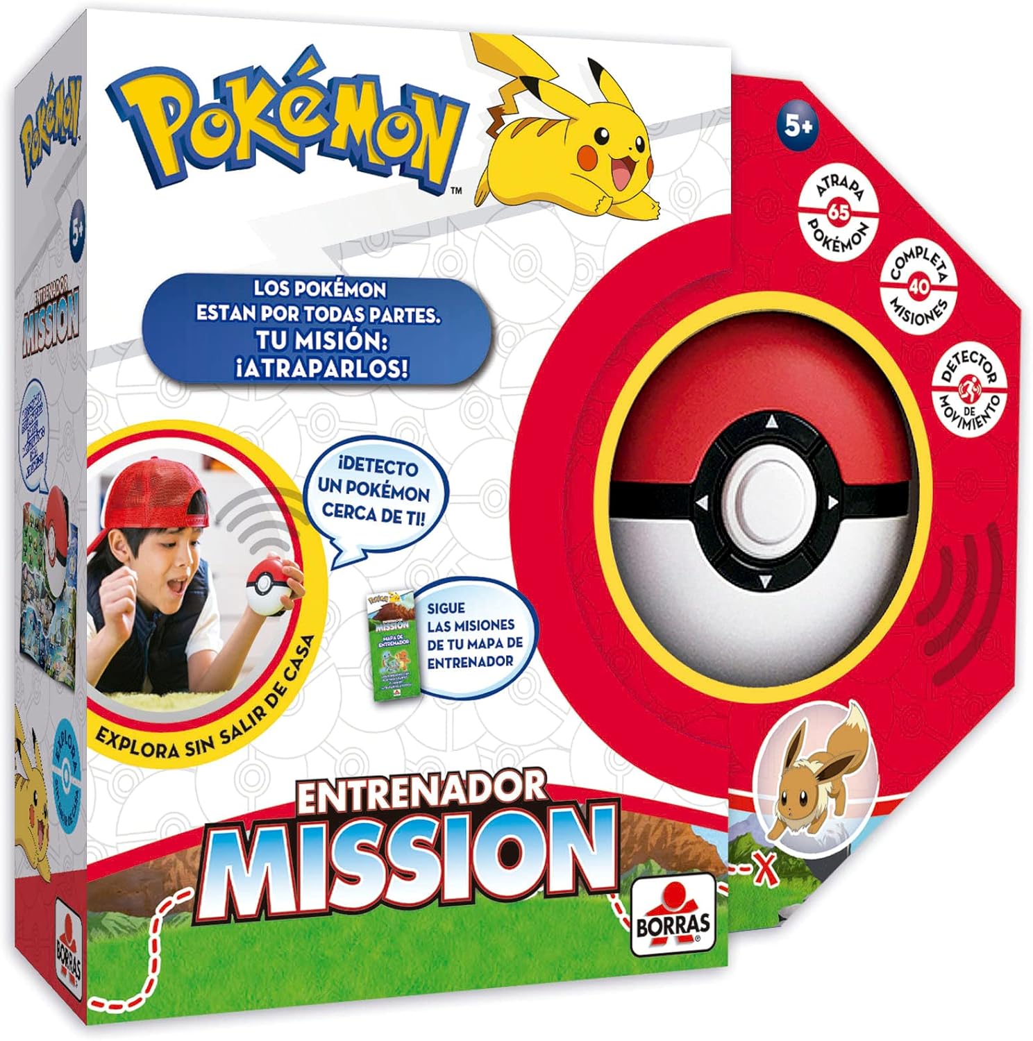 Detalle de BORRAS Pokémon Entrenador Challenge – Juego electrónico infantil de adivinanza y estrategia (19828)