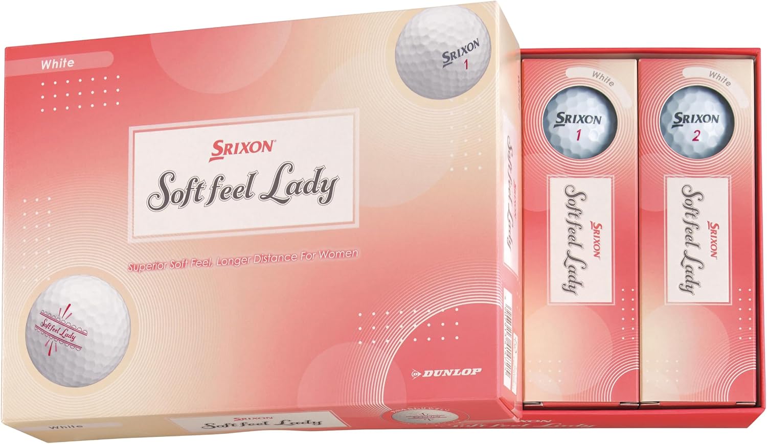 Detalle de DUNLOP SRIXON SOFT FEEL LADY6 2025年モデル ゴルフボール 12個入り・パッションピンク