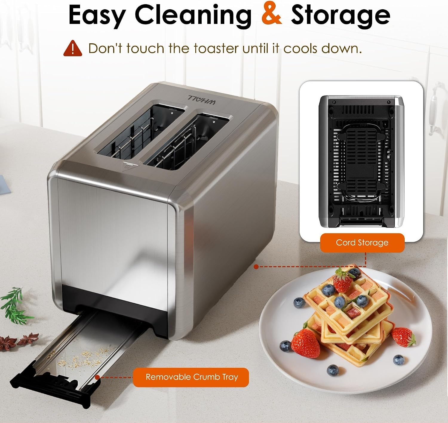 Thumbnail 6 de WHALL Touchscreen Toaster, 2-Slice