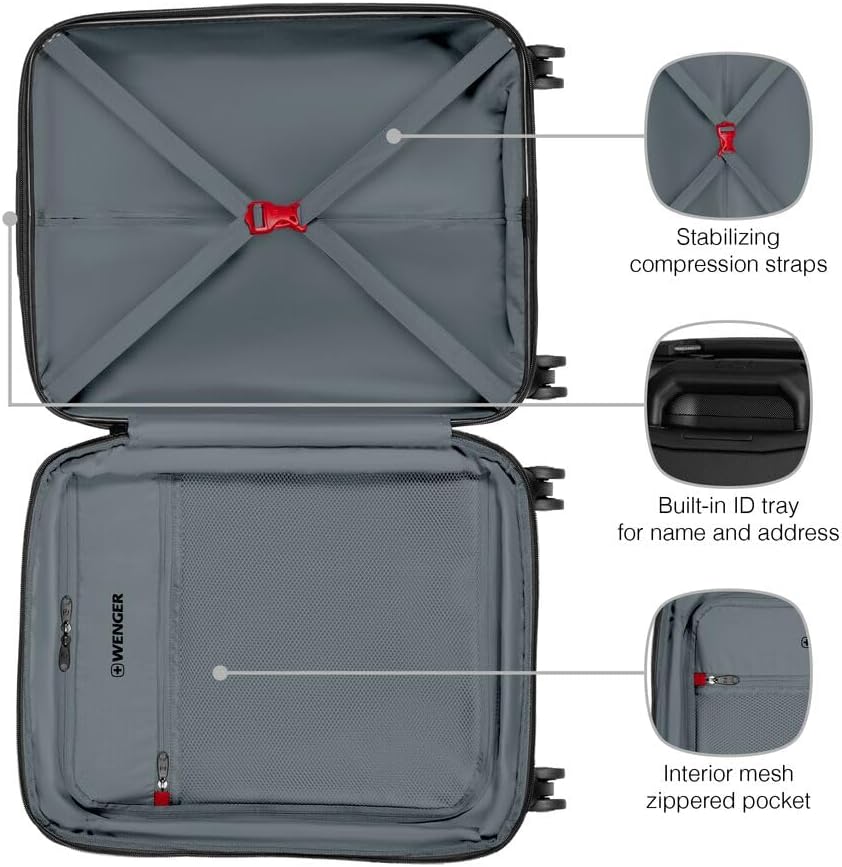 Thumbnail 4 de Wenger Prymo Carry-On Hard Side Case with 4 Wheels (612536) – 36 (43) L, Black