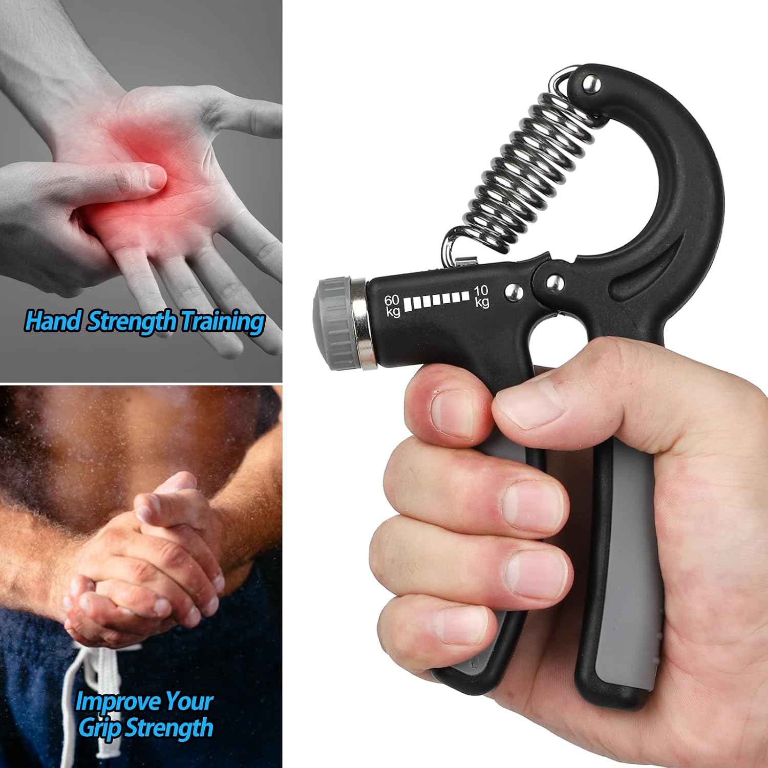 Detalle 2 de NIYIKOW FBA_4049540 2-Pack Adjustable Hand Grip Strengthener, 22–132 lb