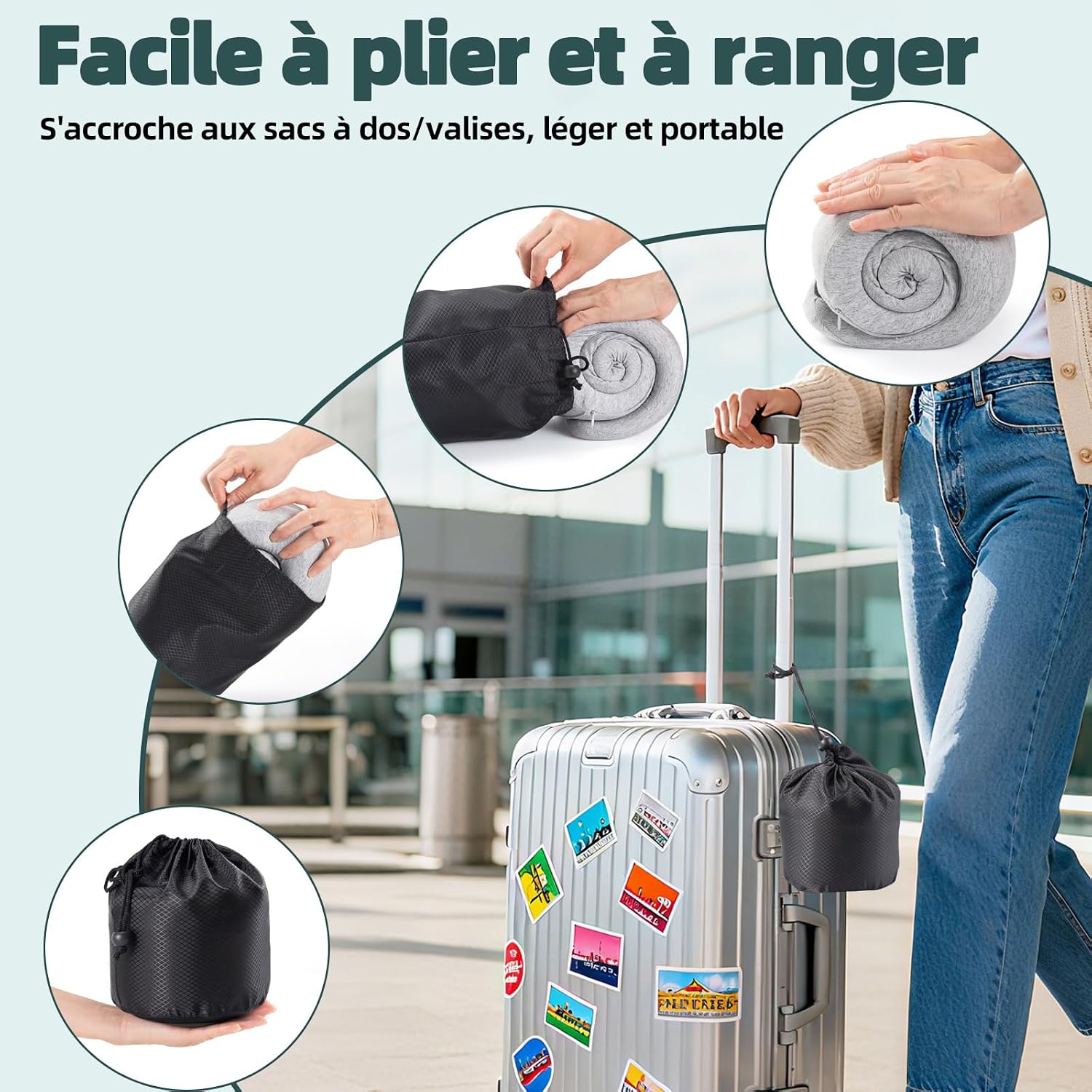 Thumbnail 5 de ORHOMELIFE Nackenkissen Flugzeug mit Memory-Schaum