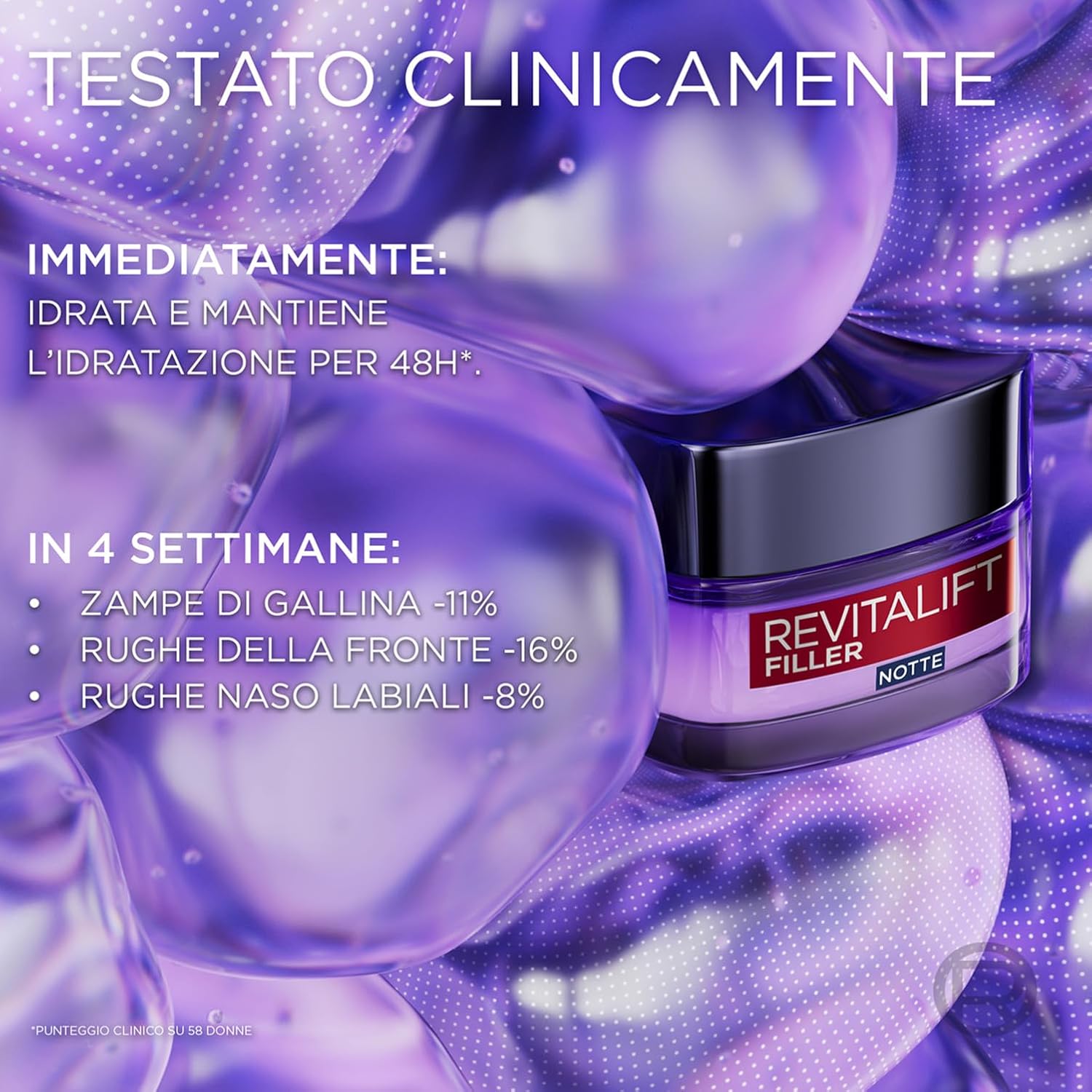 Thumbnail 1 de L'Oréal Paris Crema Viso Notte Revitalift Filler 50 ml – Idratazione e filler superficiale durante il sonno