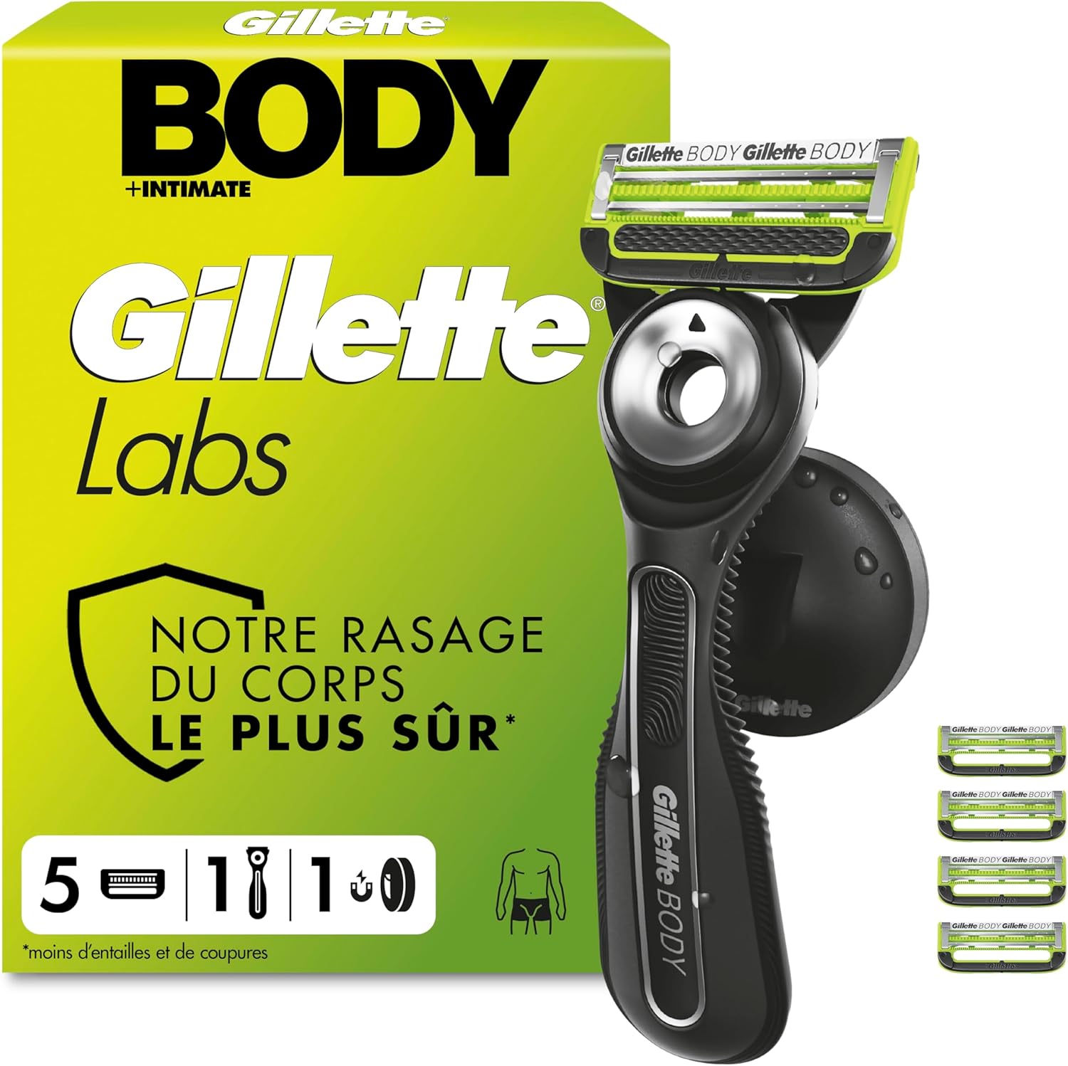 Detalle de Gillette Labs Body Intimate Rasoir 5 Recharges