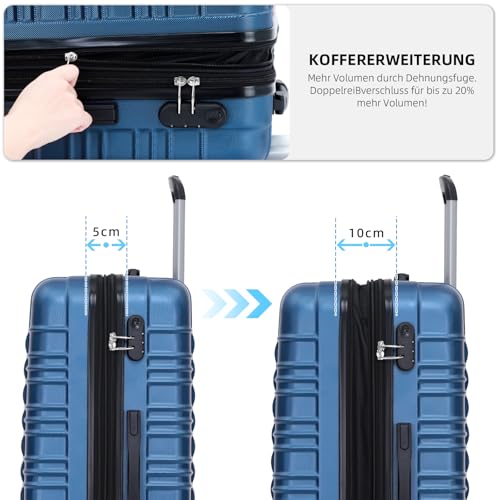 Thumbnail 4 de BEIBYE Reisekoffer 2088 Hartschalekoffer – robuster ABS-Koffer, 45 L, erweiterbar, 4-Rollen